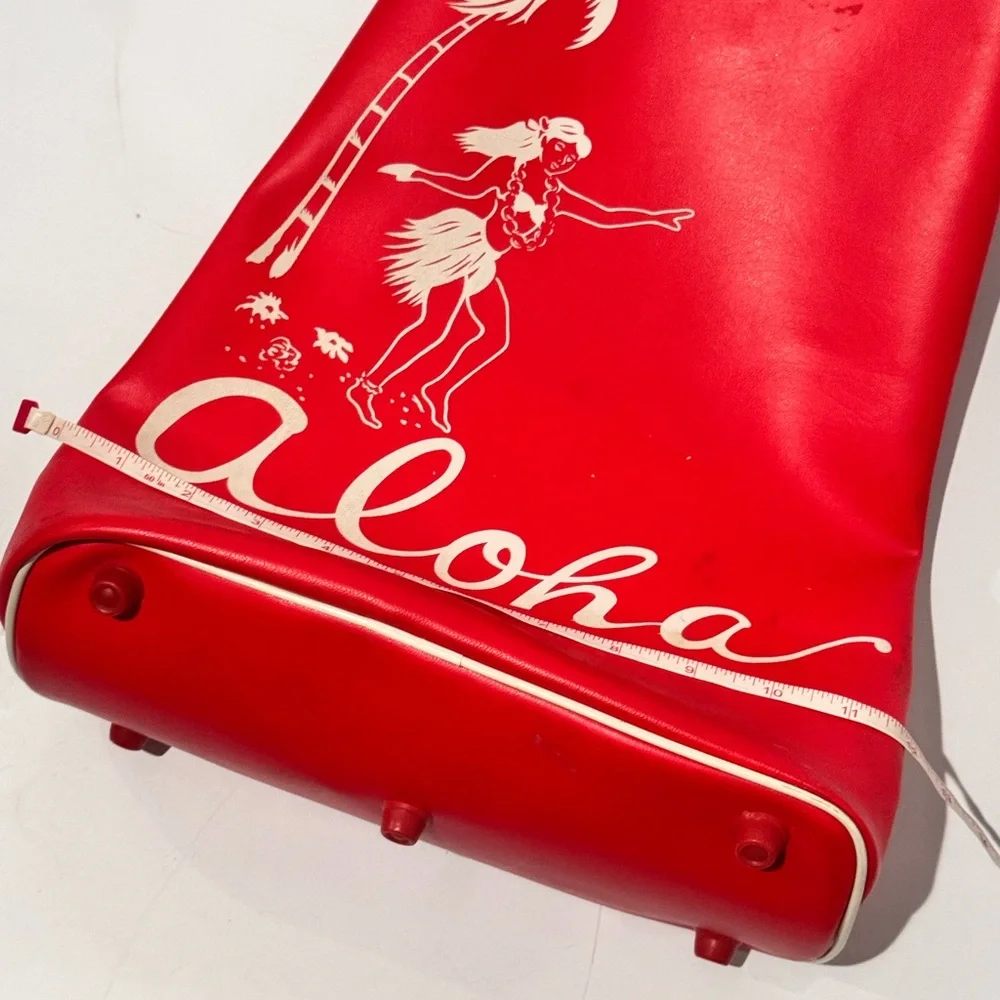 Vintage Aloha Red Vinyl Tote Bag